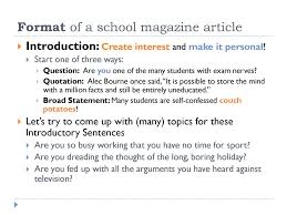 Here's a great example from cloudpeeps'shannon byrne: School Magazine Articles Source Alison Digger Si Gcse As A Second Language Focus On Writing Writing Tips For Content Organization And Question Types Ppt Download