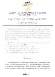 La seconde guerre mondiale est aussi une guerre d'anéantissement. Civils Et Militaires Dans La Premiere Guerre Mondiale Histoire Geo Brevet Premiere Guerre Mondiale Cours Histoire Guerre Mondiale