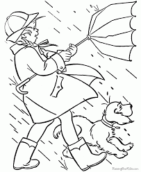 Cover floor, open umbrella, decorate each section with fabric paint or pens. Rainy Day Coloring Pages For Kids Coloring Home