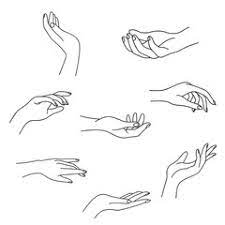 Hand Drawing Stock Photos Royalty Free Images Vectors Video Hand Outline Outline Art Nail Studio