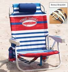 Tommy Bahama Deluxe Backpack Beach Chair With Cooler Plus Bonus Bracelet Red White Blue Surfboard More Folding Beach Chair Backpack Beach Chair Beach Chairs