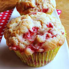 Strawberries And Cream Muffins Recipe Desserts Breads With Flour Baking Powder Granulated Sugar Salt Card Strawberry Recipes Muffin Recipes Baking Recipes