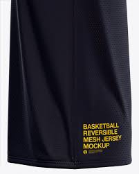 Download Basketball Reversible Mesh Jersey Mockup Side View In Apparel Mockups On Yellow Images Object Mockups