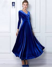 Royal Blue Long Sleeve Velvet Maxi Dress Maxi Dress Prom Vintage Maxi Dress Long Maxi Dress