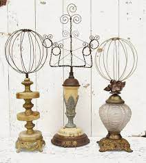 Assembled Hat Stands Vintage Lamp Bases Hat Display Craft Booth
