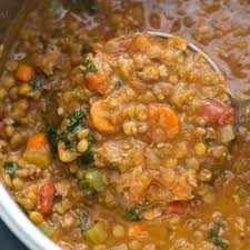 Black Bean And Lentil Soup Instant Pot Instant Pot Sausage Lentil Stew Recipe Lentil Stew Instant Pot Recipes Lentil Soup Recipes