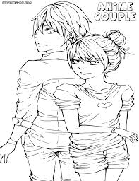Maybe you would like to learn more about one of these? Couple Anime Coloring Pages Anime Couples Hugging Coloring Pages Coloring Home