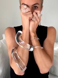 Statement MONACO Lucite Knot Ring: Bold Acrylic Jewelry, Handmade in Miami 