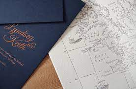 Copper Foil And Navy Iceland Wedding Invitations Copper Wedding Invitations Iceland Wedding Map Wedding Invitation