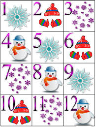 Winter Calendar Pieces Calendar Numbers Printable Calendar Numbers Preschool Calendar