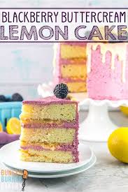 Lemon Curd Cake With Blackberry Buttercream Frosting Recipe In 2020 Cake Homemade Cakes Lemon Dessert Recipes
