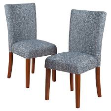 set of 2 parsons pattern dining chair