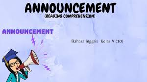 Check spelling or type a new query. Announcement Kelas 10 X Bahasa Inggris Reading Comprehension Youtube