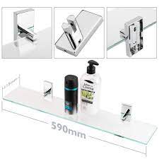 Discover shelves on amazon.com at a great price. Glass Bathroom Shelf With Chrome Hardware Cablematic
