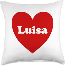 I Love Luisa Heart Cute Luisa Name Throw Pillow