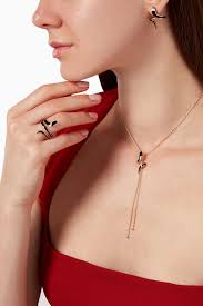 Buy Damiani Black Eden Black Ceramic & Diamond Necklace in 18kt Rose Gold  For Women Online