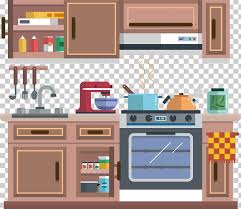 Kitchen Cabinet Kitchenware Cartoon Png Cartoon Cooking Decorative Arts Drawing Furniture Paper Doll House Kitchen Interior Interior