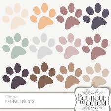 Paw Print Cliparts Pet Clip Art Dog Cat Paws Print Clipart Printable Instant Download For Commercial Use Png Brown Beige Cat Paw Print Clip Art Paw Print
