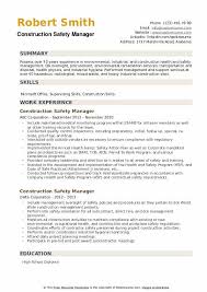This causes confusion when writers forget that Construction Safety Manager Resume Samples Qwikresume