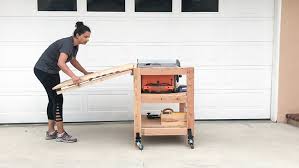 Jimbo of jimbo's garage uses a dewalt jobsite table saw for all of his woodworking projects, and like most diyers he doesn't have enough room for a instead of building an outfeed table for his saw, jimbo decided to use his existing workbench and attach a diy table for his table saw to drop into. 7 Diy Table Saw Stations For A Small Workshop