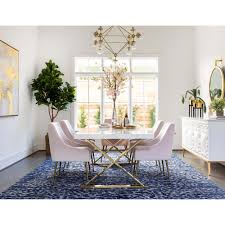 Beatrix Side Chair Blush Brushed Gold Base Haute Home Cuisine Dining Room Room Ideas Dining Table Gold Gold Dining Room Modern Dining Room