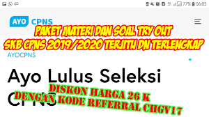Raih keberhasilan anda dengan gemilang! Cara Daftar Member Ayo Cpns New Rilis Skb 2019 2020 Materi Dan Soal Try Out Skb Cpns Youtube