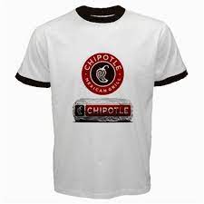 Chipotle Mexican Grill Restaurant White Ring T Shirt Size Xxl Shirts American Shirts Men Short Sleeve
