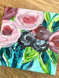 How To Easy Paint Flowers On Canvas Step By Step In 2020 Flower Canvas Canvas Painting Diy Easy Flower Painting