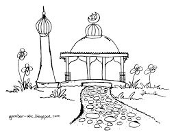 Sketsa gambar mewarnai mobil dan cara membuatnya. Gambar Mewarnai Masjid Buku Mewarnai Gambar Warna