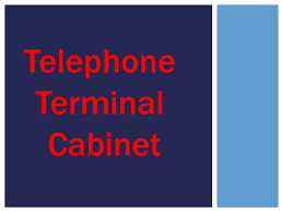 Cabinets are numbered starting with 01. Telephone Terminal Cabinet