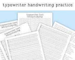 Typewriter Serif Style Handwriting Practice Sheets In 2021 Handwriting Practice Handwriting Template Handwriting Practice Sheets