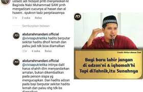 Adzan Bagi Anak Yang Lahir Hadisnya Lemah Dan Palsu Oleh Kh Ma Ruf Khozin Beberapa Ulama Syafiiyah Yang Menganjurkan Adzan Bagi Orang Bayi Baru Lahir Cucu