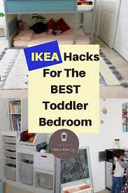 Brighter kid's bedroom from hither and thither. Toddler Bedroom Makeover And Ikea Hacks Kids Clothing Storage Hacks For A Small Space And All O Toddler Bedroom Makeover Kids Clothes Storage Small Kids Room