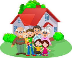 Home Group Stock Vector Illustration And Royalty Free Home Group Clipart Family Cartoon Happy Cartoon Family Illustration
