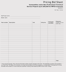Free printable contractor bid forms estimate template. 9 Free Bid Sheet Templates And Examples Word Excel