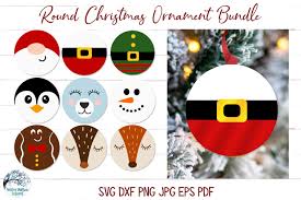 Download Round Ornament Svg Bundle Christmas Characters Santa 1025244 Illustrations Design Bundles