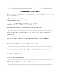 Pin On English Commas Worksheets
