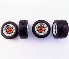 jeu de 4 roues gotti 073r aluminium avec pneus rainures 1 18eme voiture miniature pneus 4 roues