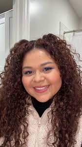 Cherry Chocolate Brown Curly Hair