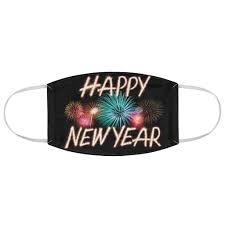 Happy New Year With Fireworks Fabric Face Mask Face Etsy In 2020 Face Mask Mask Happy New Year