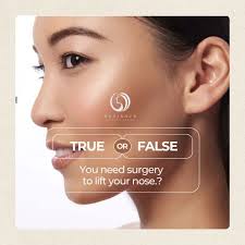 ❌ FALSE! You don't need surgery to lift your nose. Non-surgical nose lift  treatments are now possible and they're quick, safe, and effective! Want to  know how it works? Let's talk beauty
