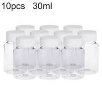 10PCS 15/30/50ml Empty Plastic Medicine Pill Bottle Container Solid Powder Medicine Chemical Bottles Chemical Bottle Clear Waterproof Plastic Pill ...