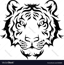 Tiger Tribal Vector Image On Vectorstock Tribal Tiger Tiger Tattoo Design Tiger Head Tattoo