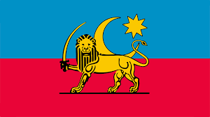 Eight peaks of the star denote eight turkic groups inhabiting azerbaijan and the crescent was borrowed from the turkish flag. Datei South Azerbaijan Flag Png Wikipedia