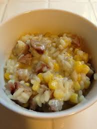 With honeyed parsnips & caramelised onions. Apple Gouda Chicken Sausage And Corn Risotto That S What We Did Recipe Chicken Sausage Sausage Chicken