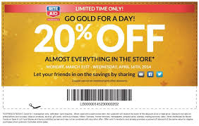 Rite Aid Printable Coupon Save 20 Off In Store Purchase Print Coupons Coupon Apps Rite Aid