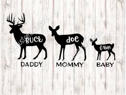 Download A Personal Favorite From My Etsy Shop Https Www Etsy Com Listing 572001489 Deer Family Svg Dxf Eps Png File For Deer Family Baby Shower Fall Buck And Doe