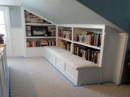 Jun 11, 2018 · attic rooms and other spaces with sloped ceilings are more difficult to work with than standard closets. Storage Shelves Ideas Bathroom Sloped Ceiling Attic Decoratorist 138714