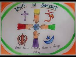 how to draw poster on unity in diversity ll drawing on unity in diversity india