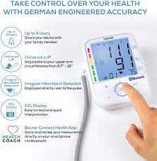 Buy Beurer Bm67 Upper Arm Blood Pressure Monitor Large Cuff Automatic Digital Xl Lcd Display Bluetooth With App Home Use Bp Machine Kit Patented Technology White Online In Indonesia B076ddgkw6